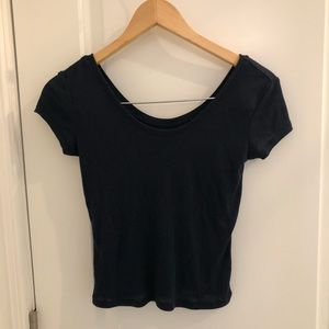 Navy Scoop neck Tee